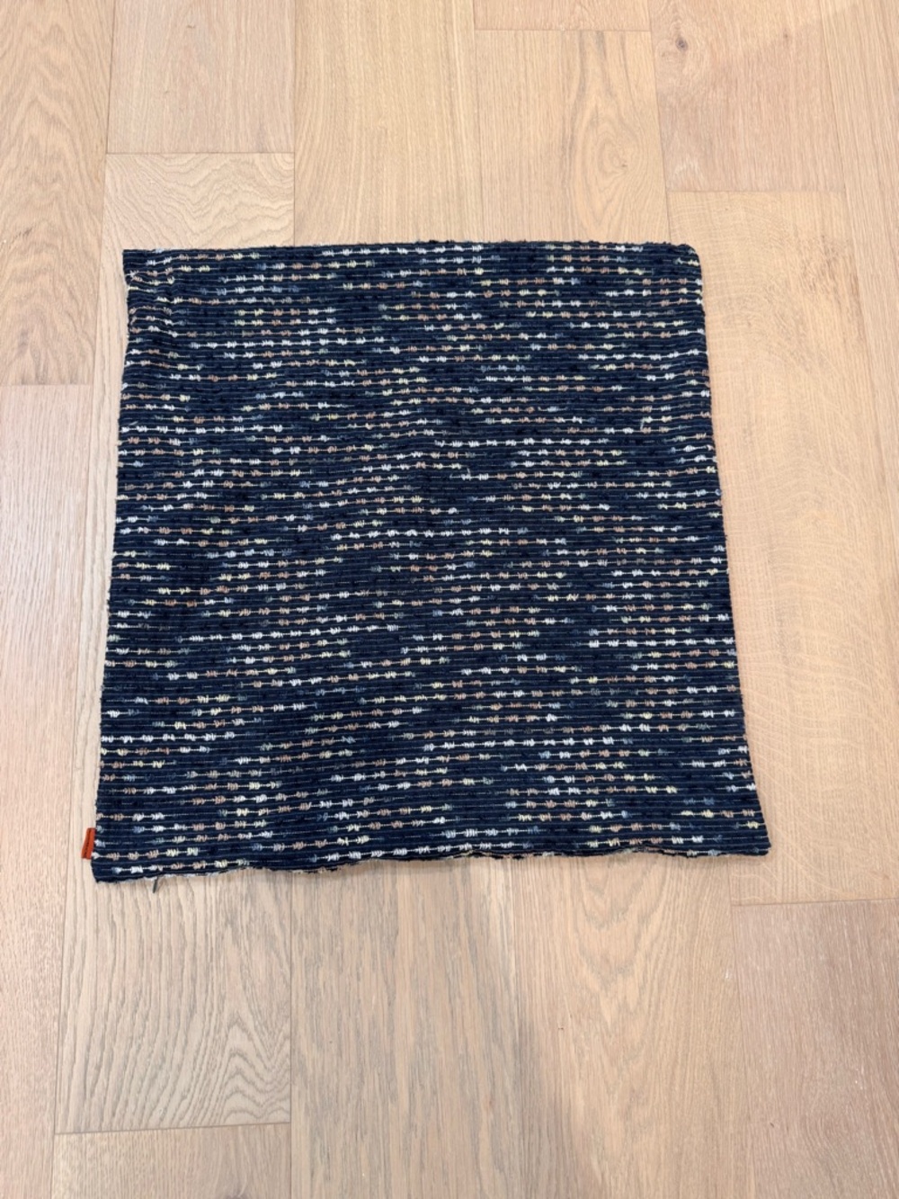 Missoni navy multicolor textured stripe accent pillow cover